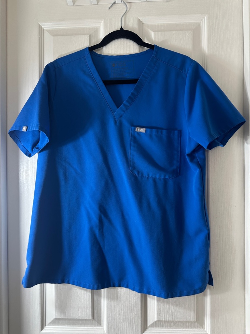 Figs Women’s V-Neck Medical Scrub Top - Royal Blue